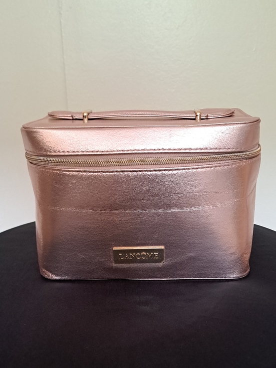 Lancome Handbags - Lancome PARIS  Metallic Rose Gold Cosmetic Case